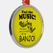 Banjo Feel Musik Ornament Aus Metall (Rechts)