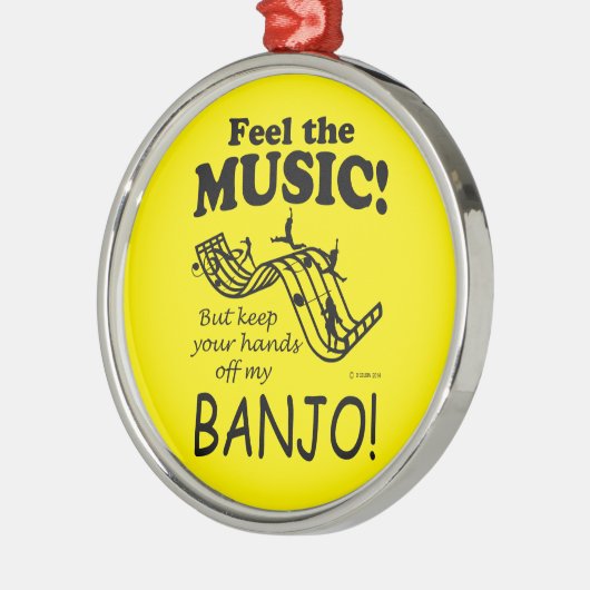 Banjo Feel Musik Ornament Aus Metall (Links)
