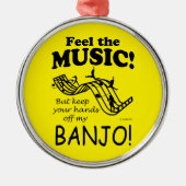 Banjo Feel Musik Ornament Aus Metall (Vorne)