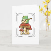 Banjo Frog auf Mushrom Karte (Gelbe Blume)