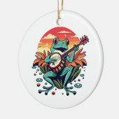 Banjo Frog Keramik Ornament (Links)