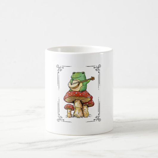 Banjo Frog on Mushrom Kaffeetasse (Mittel)