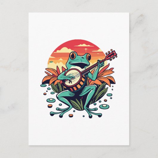 Banjo Frog Postkarte (Vorderseite)