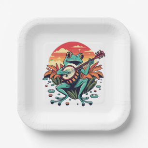 Banjo-Frosch Pappteller