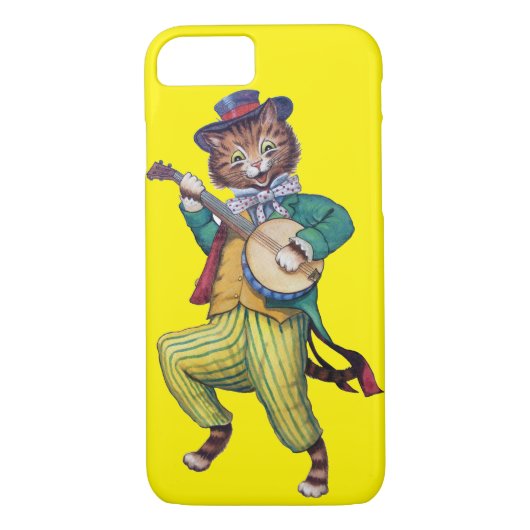 Banjo (Gitarre) Spielerkatze, Louis Wain Case-Mate iPhone Hülle (Rückseite)