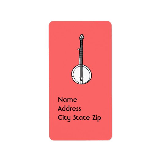 Banjo Gnawa Adressaufkleber (Vorne)