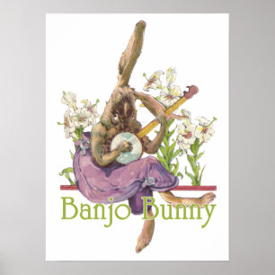 Banjo-Häschen-Plakat Poster