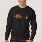 Banjo Heartbeat Bluegrass Geschenk Country Music B Sweatshirt (Vorderseite)