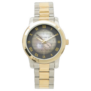 Banjo ~ Hintergrund "The Musical Planet" * ~ Sehen Armbanduhr