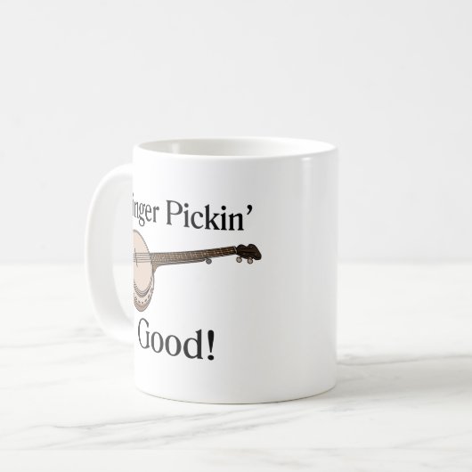 Banjo ist Finger gutes Pickin Kaffeetasse (Vorderseite Links)