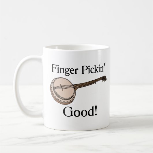 Banjo ist Finger gutes Pickin Kaffeetasse (Links)