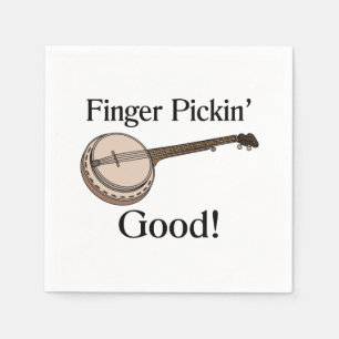 Banjo ist Finger gutes Pickin Serviette