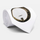 BANJO - KRAWATTE-AUF WEISS KRAWATTE (Gerollt)