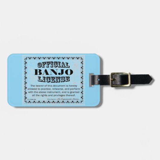 Banjo-Lizenz Gepäckanhänger (Vorderseite horizontal)