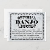 Banjo-Lizenz Postkarte (Vorne/Hinten)