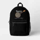 Banjo macht mich glücklich bedruckter rucksack