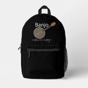 Banjo macht mich glücklich bedruckter rucksack