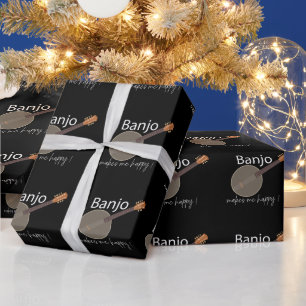 Banjo macht mich glücklich geschenkpapier