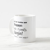 Banjo macht mich glücklich kaffeetasse (Vorderseite Links)
