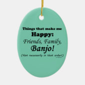 Banjo macht mich glücklich keramik ornament (Vorne)