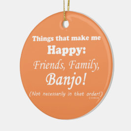 Banjo macht mich glücklich keramikornament