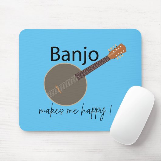 Banjo macht mich glücklich mousepad (Mit Mouse)