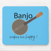 Banjo macht mich glücklich mousepad (Vorne)