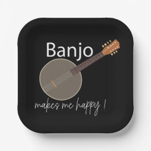 Banjo Macht Mich Glücklich Musikparty Pappteller
