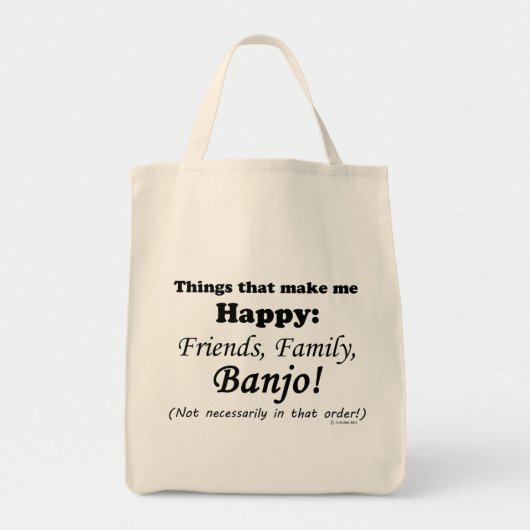 Banjo macht mich glücklich tragetasche (Vorne)