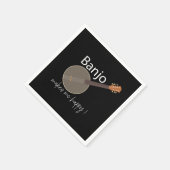 Banjo macht mich glücklich über musikalisches Part Serviette (Ecke)