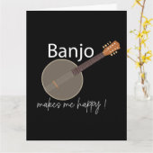 Banjo macht mich glücklich zu grüßen karte (Gelbe Blume)