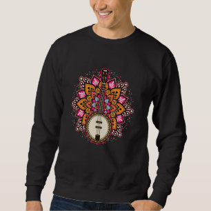 Banjo Mandala Music Genre Musical Country Music B Sweatshirt