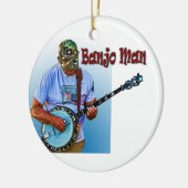 BANJO-MANN KERAMIK ORNAMENT (Links)