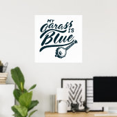 Banjo Mein Glas ist blau Poster (Heimbüro)