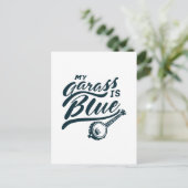 Banjo Mein Glas ist blau Postkarte (Stehend Vorderseite)