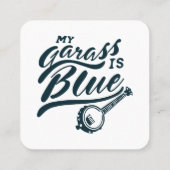 Banjo Mein Glas ist blau Quadratische Visitenkarte (Rückseite)