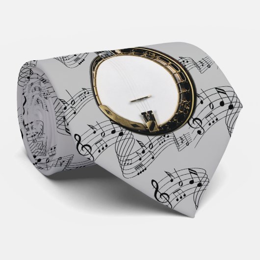 BANJO MULTI-MUSIKNOTEN KRAWATTE (Gerollt)