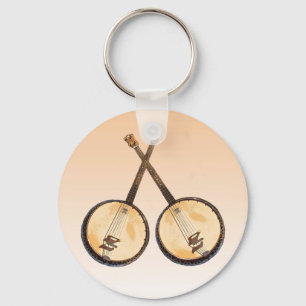 Banjo Music Instruments Keychain Schlüsselanhänger