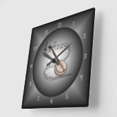 Banjo ~ Musical Globe ~ Musikinstrument ~Scale Quadratische Wanduhr (Winkel)