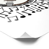 Banjo Musical Notes Banjoist Folksmusiker Fotodruck (Ecke)