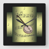 Banjo ~ Musical Swirl ~ Anmerkungen ~ * Quadratische Wanduhr (Vorderseite)