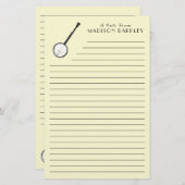 Banjo Musician Music Teacher Briefpapier (Vorne/Hinten)