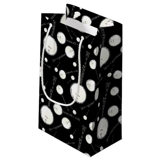 Banjo Musician Music Teacher Kleine Geschenktüte (Rückseite Schrägansicht)