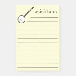 Banjo Musician Music Teacher Post-it Klebezettel