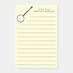 Banjo Musician Music Teacher Post-it Klebezettel