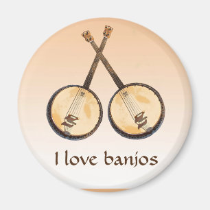 Banjo-Musik-Instrument-Orangen-Magnet Magnet