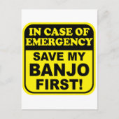 Banjo-Notfall Postkarte (Vorderseite)