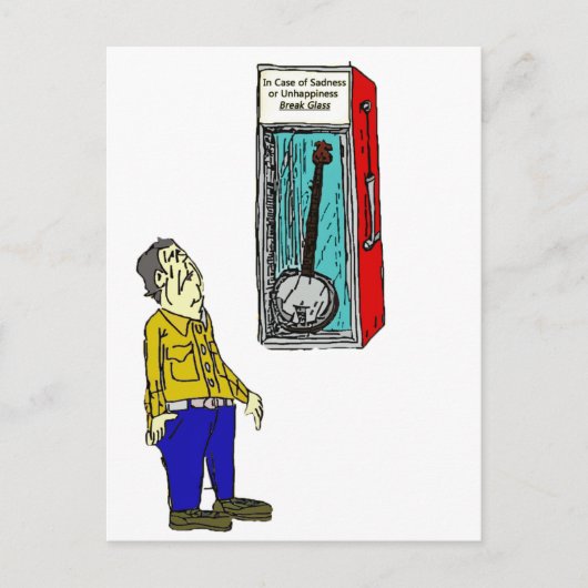 Banjo-Notfall Postkarte (Vorderseite)