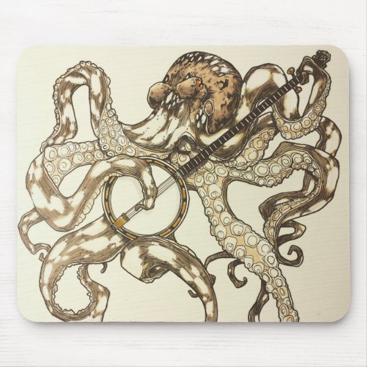 Banjo Octopus Mousepad (Vorne)