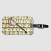 Banjo on Rolled Sheet Music ~ Gepäckanhänger (Vorderseite (Horizontal))